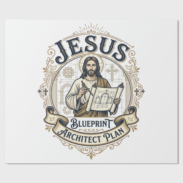 Papel De Presente Plano Arquiteto Jesus Projeto Jesus Plano Arco (Aberto)