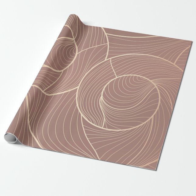 Papel De Presente Plano de fundo das linhas de ouro. Linha de ouro d (Desenrolado)