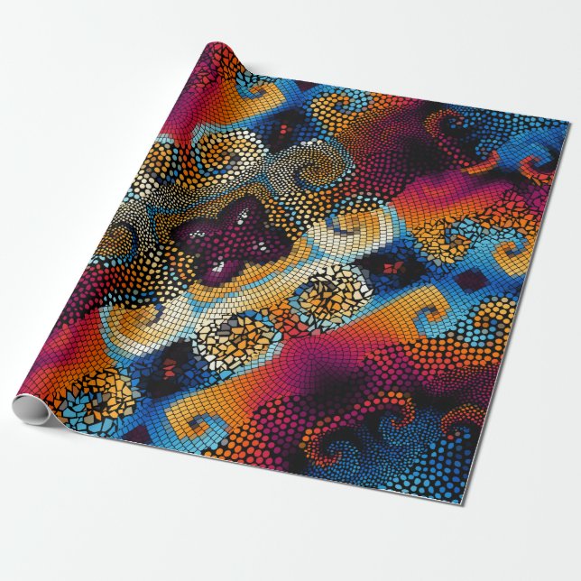 Papel De Presente Plano de fundo de textura uniforme do ornamentado. (Desenrolado)