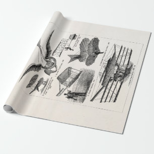 Papel De Presente Planos retros dos dirigíveis dos aviões dos avi