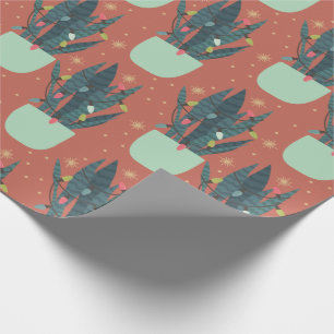 Papel De Presente Planta de Cobra de Natal