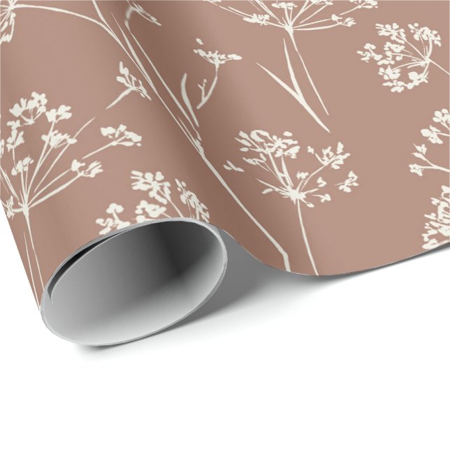 Papel De Presente planta seca flor silvestre (Ponta do rolo)
