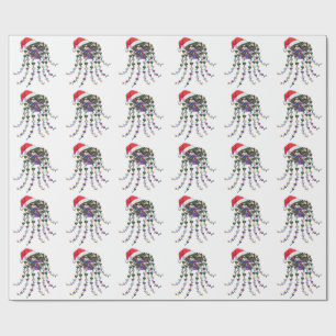 Papel De Presente Planta Tropical Festiva de Interior Usando um Chap
