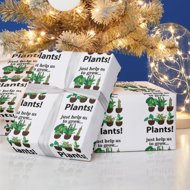 Papel De Presente Plantas Nos Ajudam A Cultivar Plantas (Feriados)