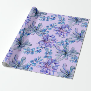 Papel De Presente Plantas Suculentas Aquarela