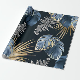 Papel De Presente plantas tropicais de folhas escuras