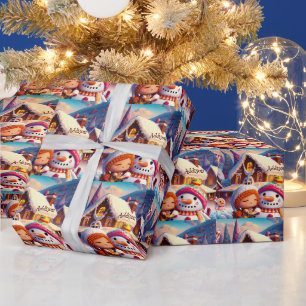 Papel De Presente Playday de Natal Gingerpão Snowman Winter