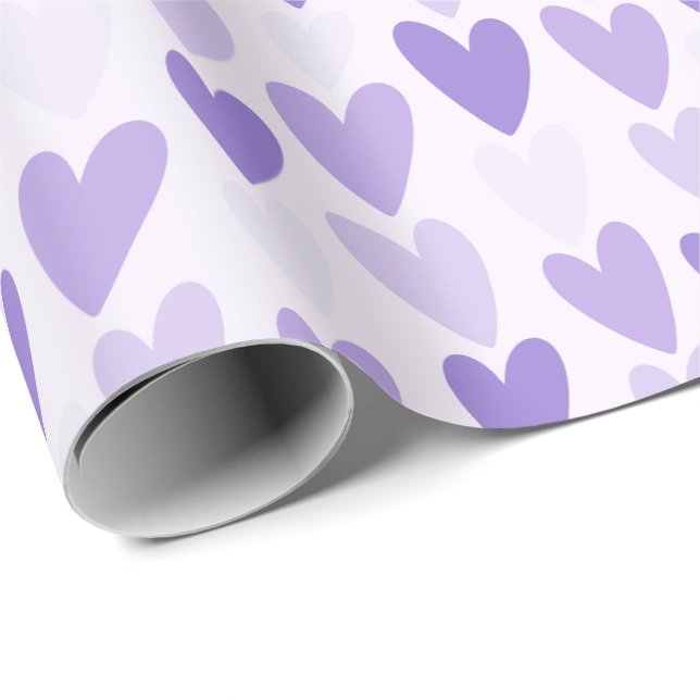 Papel De Presente Playful Hand-Drawn Heart Pattern (Ponta do rolo)