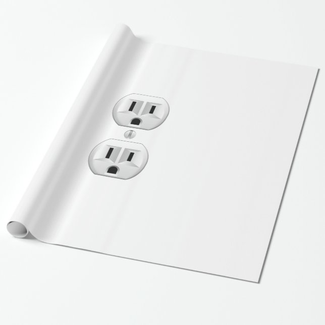 Papel De Presente Plug-elétrico Clique para Personalizar Decor de Co (Desenrolado)