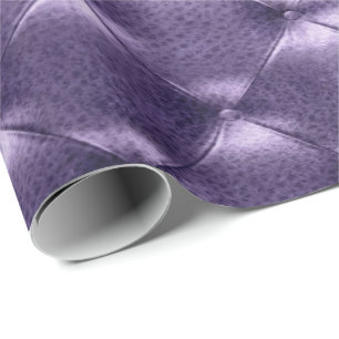 Papel De Presente Plum Glam Púrpura, Lúpulo De Couro Tufado Opulente