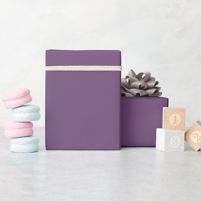Papel De Presente Plum roxo de ameixa de cor sólida (Chá de bebê)