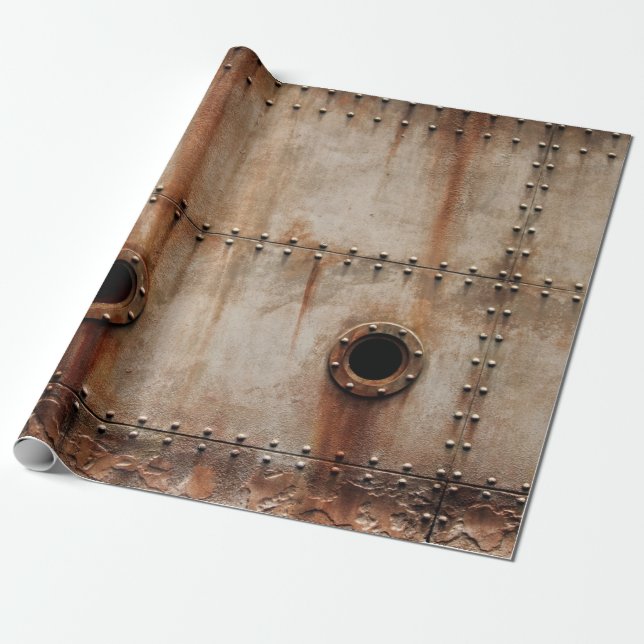 PAPEL DE PRESENTE PÓ E TEXTURA EM LADOS DE PLACA METÁLICA DE SH FECH (Desenrolado)