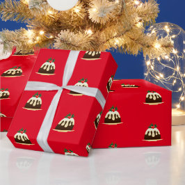 Papel De Presente Pôdim de Natal Vermelho e Bonito