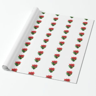 Papel De Presente Poinsetta Wrapping Paper