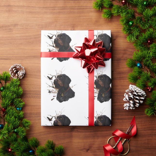 Papel De Presente Pointer de Cabelo Rijo Alemão (Presente de Natal)