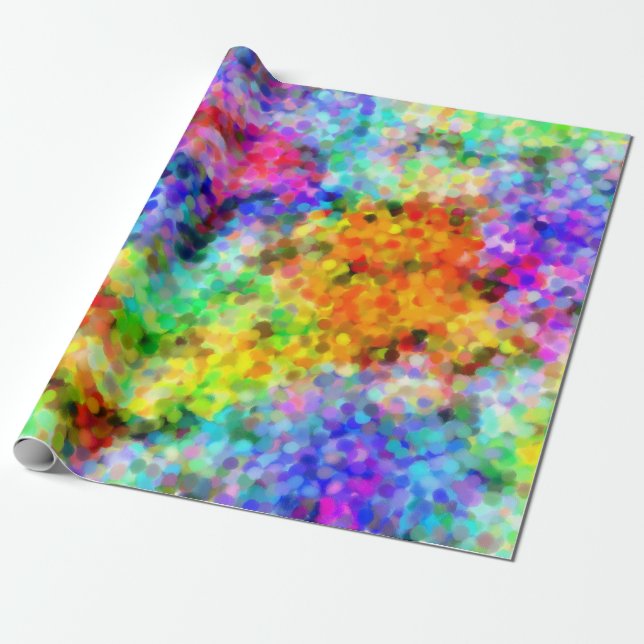 Papel De Presente Pointillism Chakra (Desenrolado)