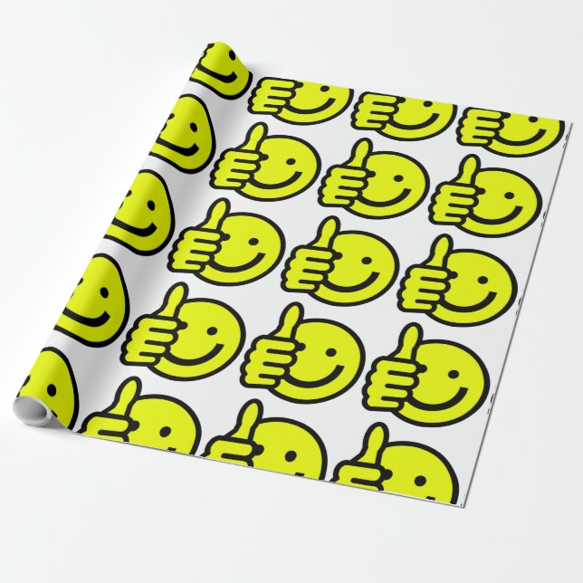 PAPEL DE PRESENTE POLEGAR PARA CIMA (Desenrolado)