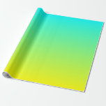 Papel De Presente polêmica moderna, verde-amarelo-turquesa<br><div class="desc">Romântica suite de convite para casamento amarelo-ombre e verde de verão e favores de casamento amarelo-azul-turquesa.</div>