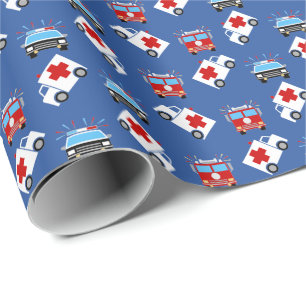 Papel De Presente Polícia do fogo do veículo da emergência EMT