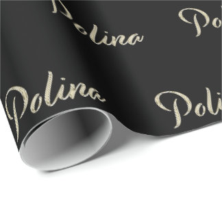 Papel De Presente Polina white gold Handwriting Geschenkpapier