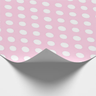 Papel De Presente Polkadot Girly Modern Cute Rosa