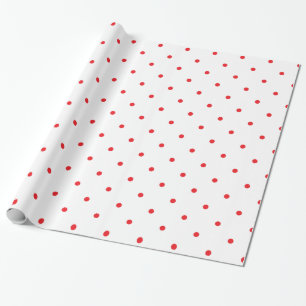 Papel De Presente Polkadots vermelho pequeno
