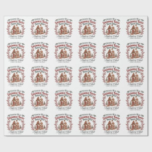 Papel De Presente Pólo Norte Gingerbread Quase sempre padeiros fresc