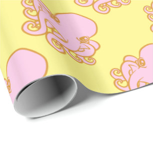 Papel De Presente Polvo cor-de-rosa e alaranjado