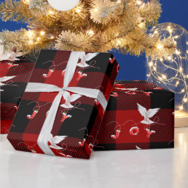 Papel De Presente Pomada Branca Com Ornamento De Joy