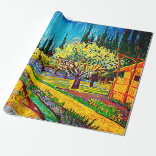 Papel De Presente Pomar Bordado por Cypress Vincent Van Gogh