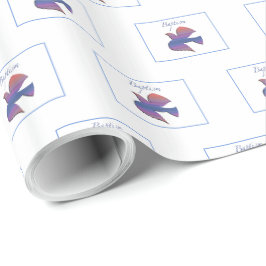 Papel De Presente Pomba de Batismo Adulto Personalizável