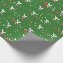 Pombas Brancas de Paz e Alegria Com Flocos de Neve