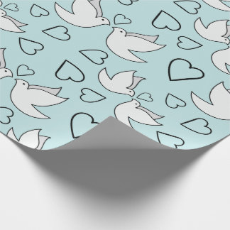 Papel De Presente Pombas de Casamento para Presentes de Festa de Noi