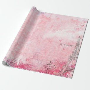 Papel De Presente Pombos-porcas da torre de Paris eiffel