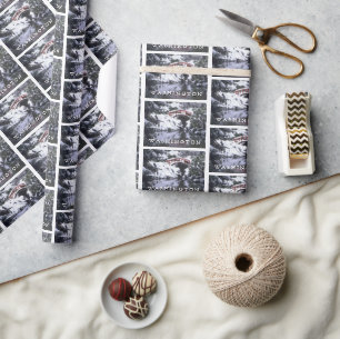 Papel De Presente Ponte da Lua e Lagoa no Inverno   Seattle, Washing