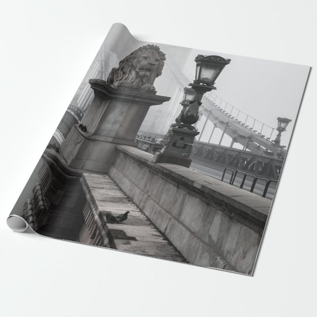 PAPEL DE PRESENTE PONTE DE CADEIA, BUDAPESTE (Desenrolado)