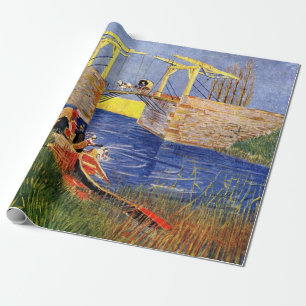 Papel De Presente Ponte Langlois em Arles por Vincent van Gogh