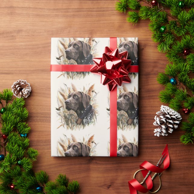 Papel De Presente Ponteiro alemão Shorthired (Presente de Natal)