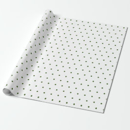 Papel De Presente Pontinhos verde e branco lindos l Aniversário