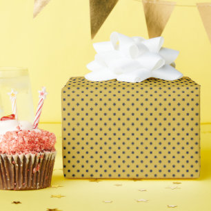 Papel De Presente Ponto de Bolinha à Beira da Lareira (Amarelo da La