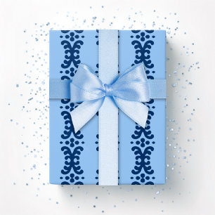 Papel De Presente Ponto de Rolagem em Azul Índigo