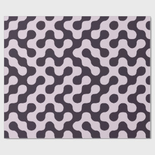 Papel De Presente Ponto Geométrico Meados do Século Moderno Ameixa
