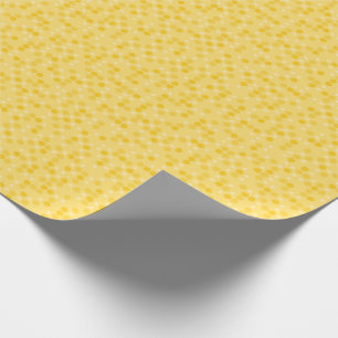 Papel De Presente Pontos Amarelos Polka