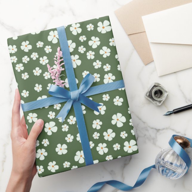 Papel De Presente Pontos Botânicos (Presentear)