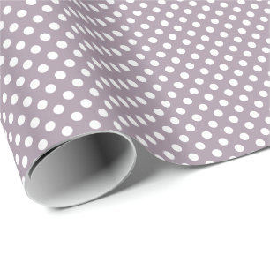 Papel De Presente Pontos Brancos em Roxo Névoa do Mar