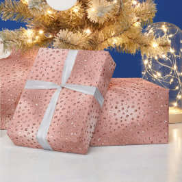 Papel De Presente Pontos brilhantes cor-de-rosa Dourados rosa