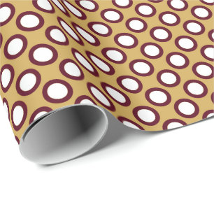 Papel De Presente Pontos, caramelo, creme e chocolate retro circulad