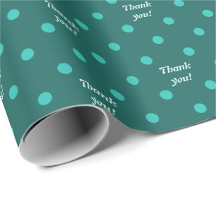 Papel De Presente Pontos Chic, Padrão de Pontos, Turquesa Verde