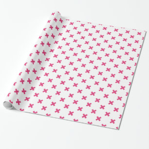 Papel De Presente Pontos cruzados em branco