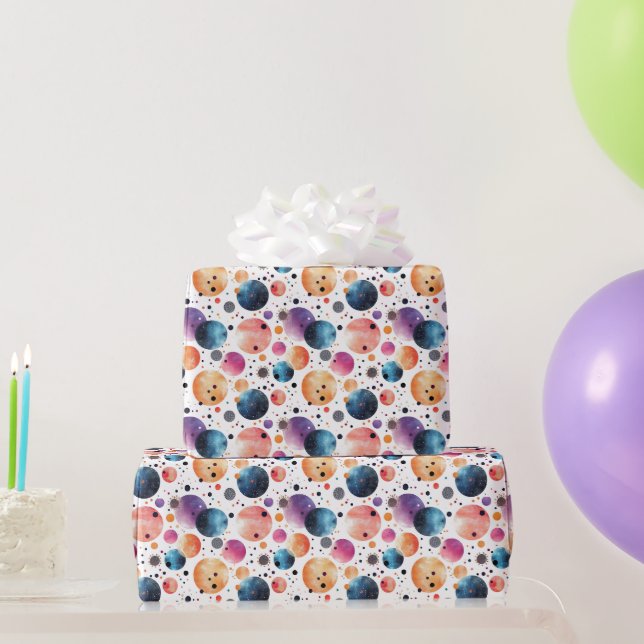 Papel De Presente Pontos de Bolha Arco-íris (Presentes para festas)